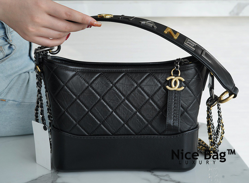 Chanel Gabrielle Mmall Hobo Black Bag 