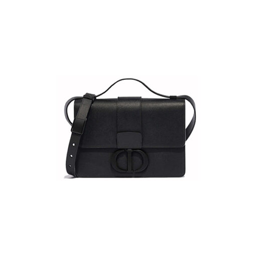 Dior 30 Montaigne Box Bag Full Black sử dụng chất liệu hoàn toàn bằng da bê nguyên bản như chính hãng, chuẩn 99% full box và phụ kiện