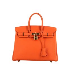 Hermes Birkin Handbag In Poppy Orange Togo Leather sử dụng chất liệu da nguyên bản như chính hãng, sản xuất hoàn toàn bằng thủ công, chất lượng tốt nhất