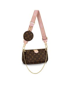 Louis Vuitton Multi Pochette Accessoires Pink sử dụng chất liệu da bò nguyên bản như chính hãng, sản xuất hoàn toàn bằng thủ công, chất lượng tốt nhất hiện nay