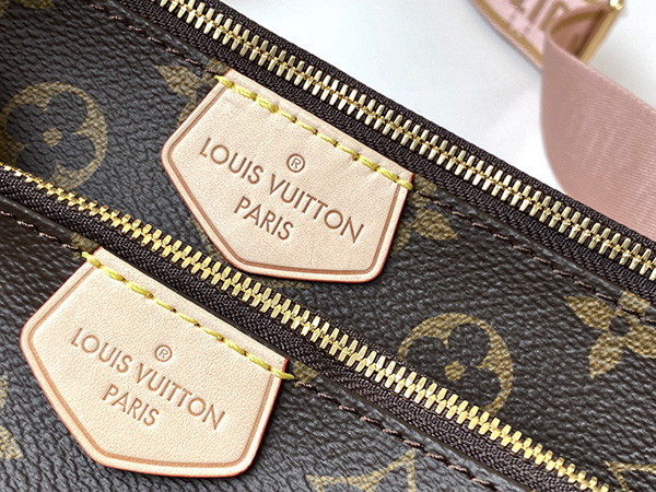 Louis Vuitton Multi Pochette Accessoires Pink sử dụng chất liệu da bò nguyên bản như chính hãng, sản xuất hoàn toàn bằng thủ công, chất lượng tốt nhất hiện nay