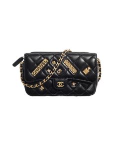 Chanel Classic Flap Phone Holder With Chain sửu dụng chất liệu da cừu nguyên bản như chính hãng, sản xuất hoàn toàn bằng thủ công. chất lượng tốt nhất, chuẩn 99% so với chính hãng