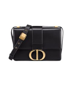 Dior 30 Montaigne Bag Black Gold sử dụng chất liệu da bê nguyên bản như chính hãng, chuẩn 99% so với chính hãng