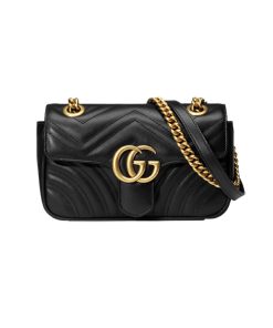 Gucci Marmont matelassé Bag black sử dụng chất liệu da bê nguyên bản như chính hãng, chuẩn 99% full box và phụ kiện