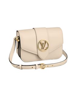 Louis Vuitton Pont 9 Bag Cream sử dụng chất liệu da bê nguyên bản như chính hãng, sản xuất hoàn toàn bằng thủ công, chất lượng tốt nhất, chuẩn 99%