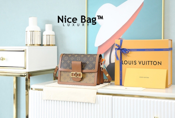 Louis Vuitton Dauphine MM Bag Monogram like authentic sử dụng chất liệu nguyên bản như chính hãng, chuẩn 99% cam kết chất lượng tốt nhất