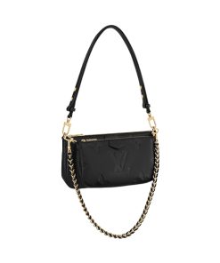 Louis Vuitton Multi Pochette Accessoires black sửu dụng chất liệu da bê nguyên bản như chính hãng, sản xuất hoàn toàn bằng thủ công, chất lượng tốt nhất. chuẩn 99% so với chính hãng