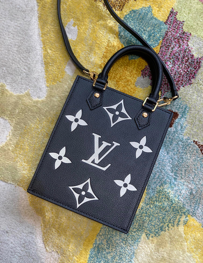Louis Vuitton, Accessories, Copy Louis Vuitton Petite Sac Plat Bicolor Monogram  Empreinte Leather