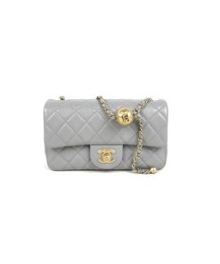 Chanel Mini Bag Square Pearl Crush Quilted Grey Lambskin Gold Hardware like authentic sử dụng chất liệu chính hãng, sản xuất hoàn toàn bằng thủ công, cam kết chất lượng tốt nhất