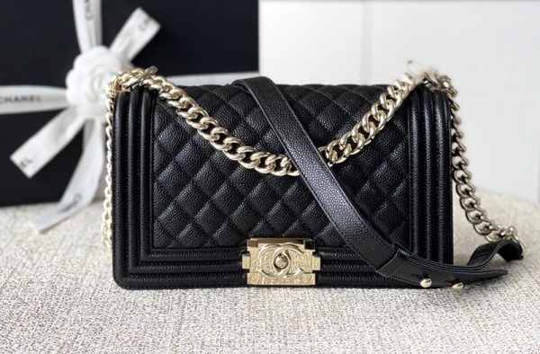 Chanel Boy Bag Black Quilted Caviar - Nice Bag™