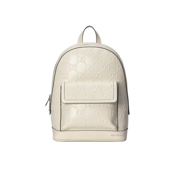 Balo Gucci GG Embossed Backpack White like authentic sử dụng chất liệu chính hãng, sản xuất hoàn toàn bằng thủ công, cam kết chất lượng tốt nhất hiện nay,chuẩn 99% so với chính hãng. hỗ trợ trả góp 0% bằng thẻ tín dụng