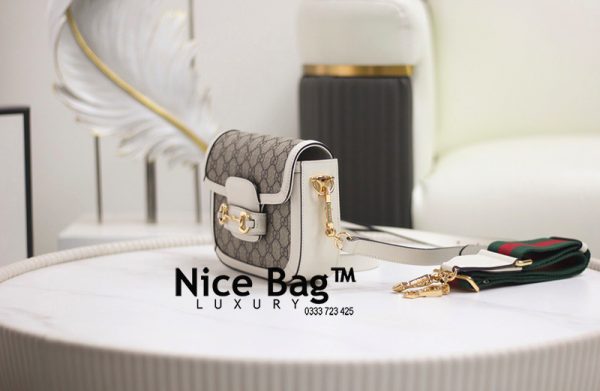 Gucci Horsebit 1955 Mini Bag In GG Supreme Canvas like authentic sử dụng chất liệu chính hãng, sản xuất hoàn toàn bằng thủ công, cam kết chất lượng tốt nhất, chuẩn 99% so với chính hãng