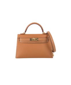 Hermes Kelly 20 Sellier Mini Kelly II Gold Epsom Gold Hardware like authentic sử dụng chất liệu chính hãng, sản xuất hoàn toàn bằng thủ công, cam kết chất lượng tốt nhất chuẩn 99% so với chính hãng, full box và phụ kiện