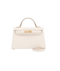 Hermes Kelly Bag Mini White like authentic sử dụng chất liệu chính hãng, sản xuất hoàn toàn bằng thủ công, cam kết chất lượng tốt nhất, chuẩn 99% so với chính hãng, full box và phụ kiện