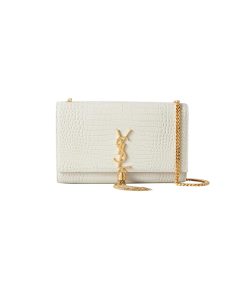 Túi YSL Monogram Kate Shoulder Medium Croc White like authentic sử dụng chất liệu chính hãng, sản xuất hoàn toàn bằng thủ công, cam kết chất lượng tốt nhất, chuẩn 99% so với chính hãng, full box và phụ kiện