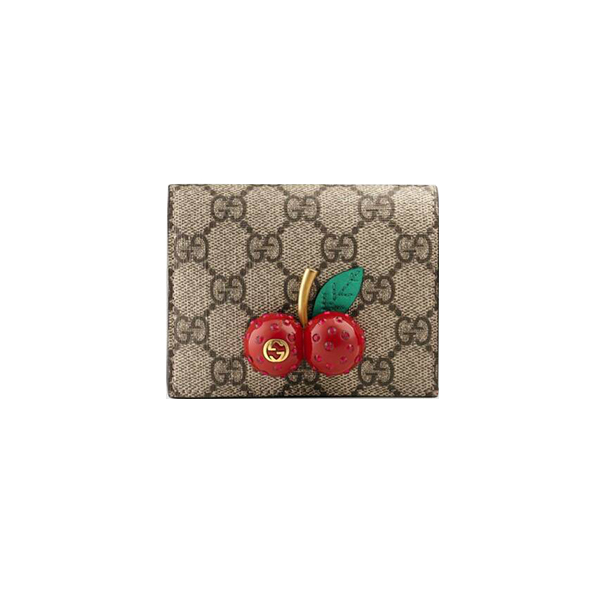 Ví Gucci Supreme Card Case Wallet With Cherries - Nice Bag™