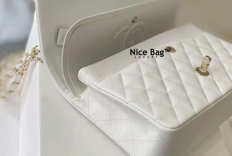 Túi Chanel Classic White Caviar Medium Double Flap Bag - Nice Bag™