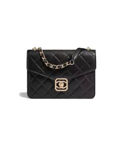 Túi Chanel bag 21k Small Lid 21/22 Black like authentic sử dụng chất liệu da cừu non nguyên bản, kim cương nhân tạo, may bằng thủ công, cam kết chất lượng tốt nhất, chuẩn 99% so với chính hãng