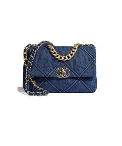 Túi Chanel 19 Denim Flap Bag like authentic sử dụng chất liệu nguyên bản như chính hãng, sản xuất bằng thủ công, may tay 100%, chuẩn 99% so với chính hãng, full box và phụ kiện