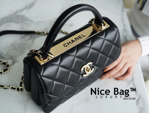 Túi Chanel Trendy Black Gold like authentic sử dụng chất liệu da cừu nguyên bản như chính hãng, sản xuất hoàn toàn bằng thủ công, cam kết chất lượng chuẩn 99% so với chính hãng, full box và phụ kiện