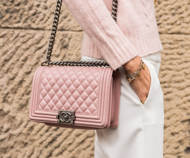 Túi Chanel Boy Bag Pink Quilted Caviar