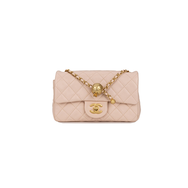 Chanel Lambskin Quilted Mini CC Pearl Crush Rectangular Flap Pink - Nice  Bag™