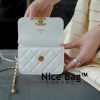 Chanel 21A white Mini Flap Coin Purse With Chain Handle Shoulder Crossbody Bag like authentic sử dụng chất liệu chính hãng, sản xuất hoàn toàn bằng thủ công, cam kết chất lượng tốt nhất chuẩn 99% so với chính hãng