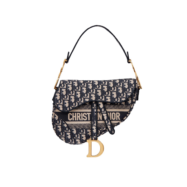 Dior Saddle Bag Blue Dior Oblique