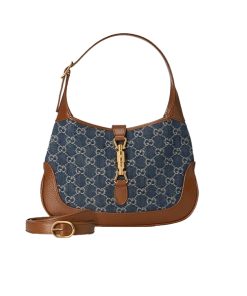 Gucci Jackie 1961 Small Shoulder Bag In Blue And Ivory like authentic sử dụng chất liệu da bê nguyên bản như chính hãng, sản xuất hoàn toàn bằng thủ công, cam kết chất lượng tốt nhất chuẩn 99% so với chính hãng