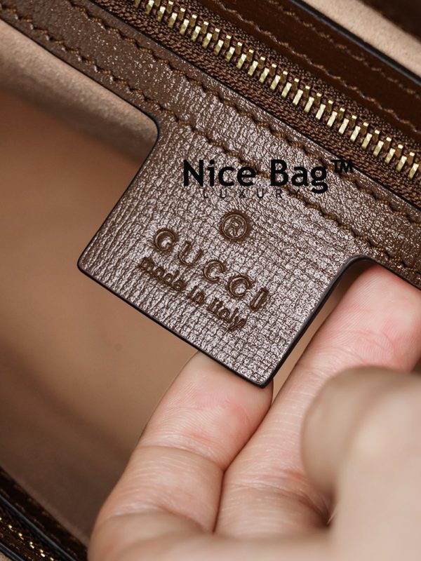 gucci jackie 1961 medium tote bag brown like authentic sử dụng chất liệu nguyên bản như chính hãng, da bê, may thủ công 100% bao check, hàng có sẵn, full box và phụ kiện
