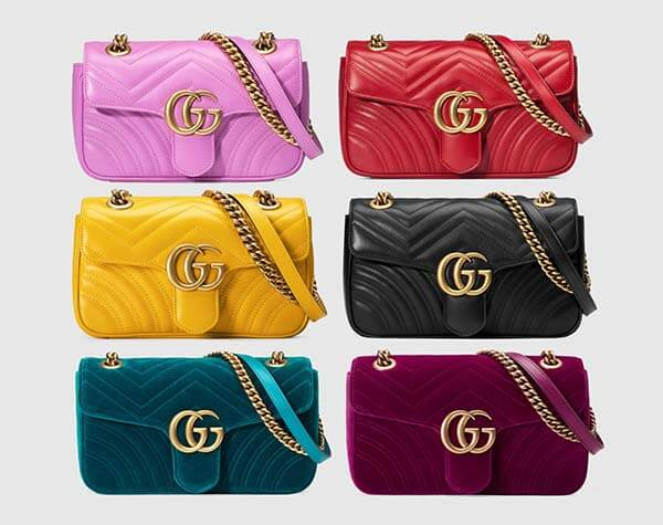Các phiên bản túi xách gucci nữ Gucci Marmont được nhiều chị em ưa chuộng