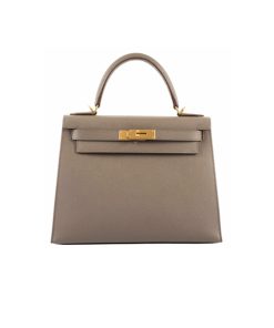 Hermes Kelly Epsom 28 Gray like authentic sử dụng chất liệu da bê dập vân nhập ý, nguyên bản như chính hãng, sản xuất hoàn toàn bằng thủ công, cam kết chất lượng tốt nhất, chuẩn 99% so với chính hãng