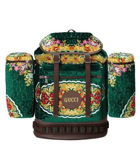 Thiết kế độc đáo của balo  Green Oversized Tapestry Backpack