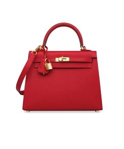 Hermes Kelly Epsom 28 Red like authentic sử dụng chất liệu da bò dập vân nhập từ ý nguyên bản như chính hãng, sản xuất hoàn toàn bằng thủ công, cam kết chất lượng tốt nhất, chuẩn 99% full box và phụ kiện