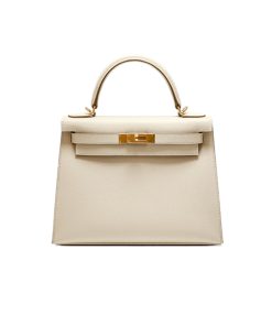 Hermes Kelly Epsom 28 White like authentic sử dụng chất liệu da bê dập vân nhập ý nguyên bản như chính hãng, may bằng thủ công, đầy đủ cod, full box và phụ kiện, cam kết chất lượng tốt nhất