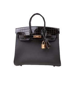 Hermes Birkin 30 Crocodile And Togo Black like authentic cam kết chất lượng tốt nhất chuẩn 99% dùng không ai biết, được kết hợp giữa chất liệu da cá sấu bắc mỹ và da bò nhập ý, nguyên bản như chính hãng, được làm bằng thủ công 100%