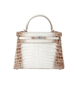 Hermes Kelly 28 White Crocodile Himalaya like authentic cam kết chất lượng tốt nhất chuẩn 99% dùng không ai biết, sử dụng chất liệu da cá sấu bạch tạng, bên trong sử dụng chất liệu da cừu, được may hoàn toàn bằng thủ công, full box và phụ kiện