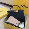 Fendi Peekaboo ISeeU Medium Black leather bag like authentic chất lượng vip nhất hiện nay, sử dụng chất liệu da bê nguyên bản như chính hãng, sản xuất hoàn toàn bằng thủ công, cam kết chất lượng tốt nhất