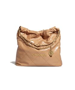 Chanel 22 Handbag Camel like authentic chất lượng vip nhất hiện nay, sử dụng chất liệu da bê hiệu ứng bóng, nguyên bản như chính hãng, được sản xuất hoàn toàn bằng thủ công, cam kết chất lượng tốt nhất, chuẩn 99% so với chính hãng