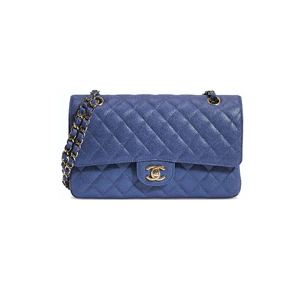Chanel Classic Blue Bag like authentic chất lượng vip nhất hiện nay, sử dụng chất liệu da bê dập hạt nguyên bản như chính hãng, sản xuất thủ công 100%, cam kết chuẩn 99% so với chính hãng