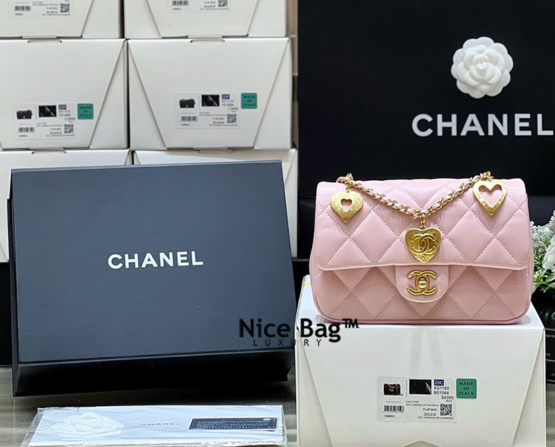 CHANEL Rectangular Mini Valentine Charm Tri-color Pink Flap Bag – Fashion  Reloved