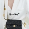 Chanel Mini Flap Bag Lambskin Light Black like authentic cam kết chất lượng vip nhất hiện nay, sử dụng chất liệu da cừu, chuẩn 99% so với chính hãng, full box và phụ kiện