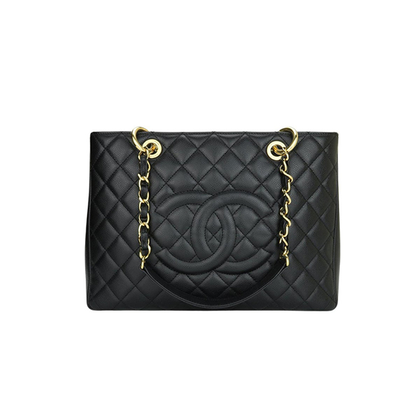 Chanel Shopping Handtasche Black Gold like authentic, cam kết chất lượng vip nhất hiện nay, sử dụng chất liệu da bê nguyên bản như chính hãng, được làm hoàn toàn thủ công, full box và phụ kiện