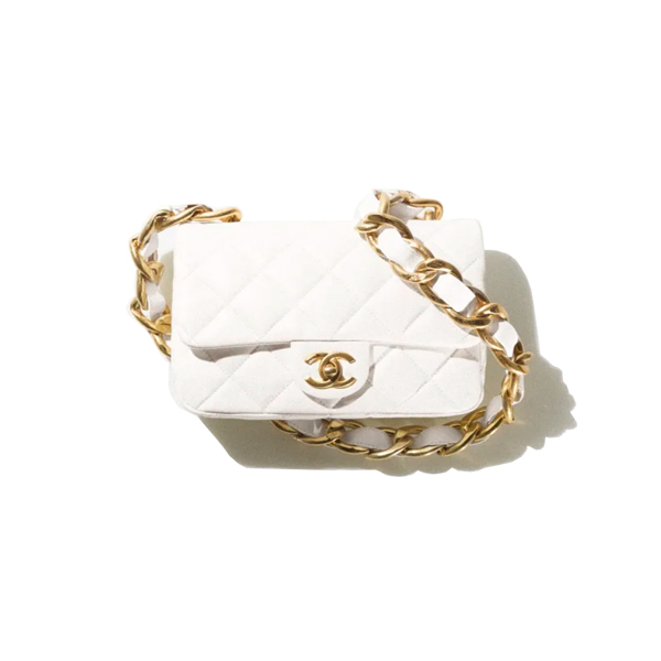 Chanel Small Flap White Bag 2022 Like authentic chất lượng vip nhất hiện nay, sử dụng chất liệu da cừu, làm thủ công, cam kết chất lượng tốt nhất, chuẩn 99% so với chính hãng, full box và phụ kiện, hỗ trợ trả góp bằng thẻ tín dụng
