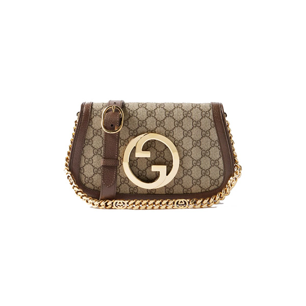 Gucci Blondie Shoulder Bag In Beige And Ebony Supreme like authentic, sử dụng chất liệu da bò nguyên bản so với chính hãng, được sản xuất hoàn toàn thủ công, kim loại mạ vàng 24k. cam kết chất lượng đạt 99% so với chính hãng, full box và phụ kiện