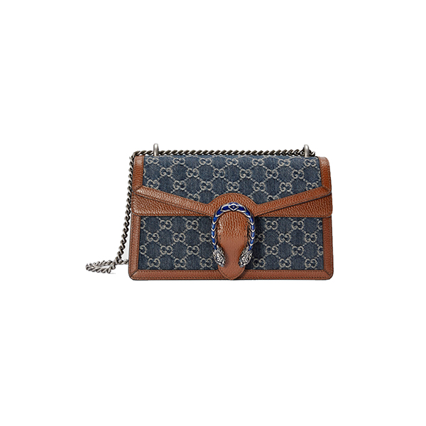 Gucci Dionysus Shoulder Bag Small GG Jacquard Blue Ivory Brown like authentic chất lượng vip nhất hiện nay, sử dụng chất liệu chính hãng, sản xuất hoàn toàn bằng thủ công, chuẩn 99% so với chính hãng