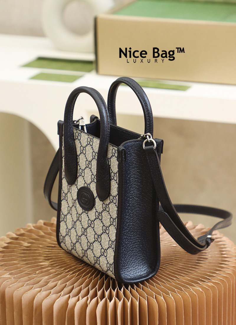 Gucci Tote Mini Bag With Interlocking Black - Nice Bag™