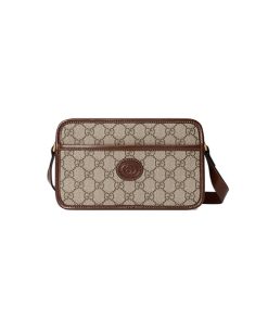 Gucci Mini Bag With Interlocking G 'Beige' like authentic cam kết chất lượng chuẩn 99% so với chính hãng, sử dụng chất liệu da bò nguyên bản như chính hãng, full box và phụ kiện, hỗ trợ trả góp bằng thẻ tín dụng