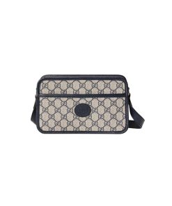 Gucci Mini Bag With Interlocking Beige Blue like authentic, cam kết chất lượng tốt nhất chuẩn 99% sử dụng chất liệu da bò nguyên bản như chính hãng, full box và phụ kiện