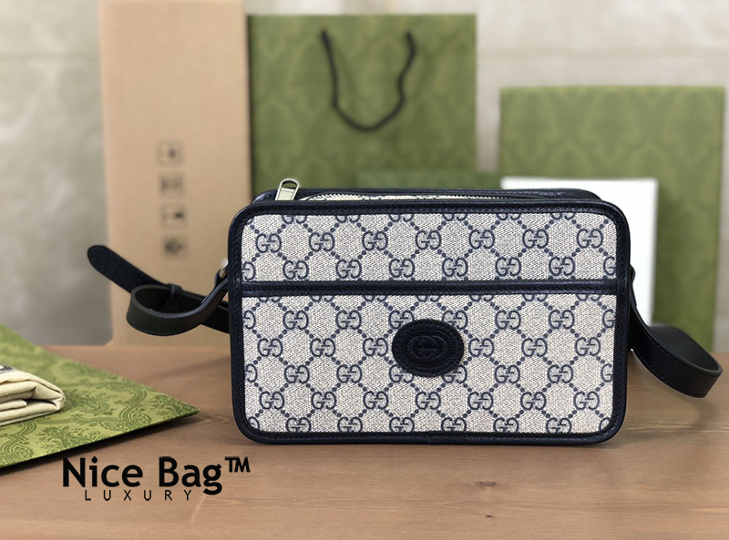 Gucci Mini Bag With Interlocking Beige Blue - Nice Bag™